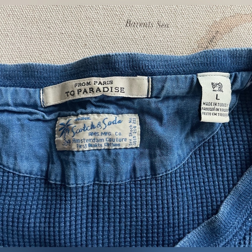 SCOTCH & SODA Structured Long Sleeve Waffle Size Large - Picture 6 of 9